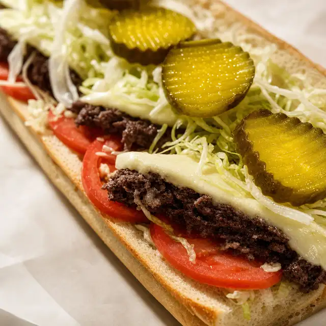 (X-Lg) Cheeseburger Grinder.