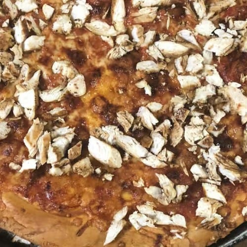 (Sm) Grilled Chicken Pizza.