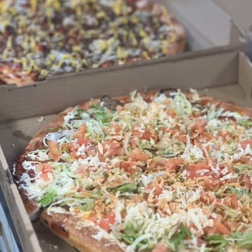 BUY ANY 2 LARGE PIZZAS GET 1 SMALL CHEESE FREE.