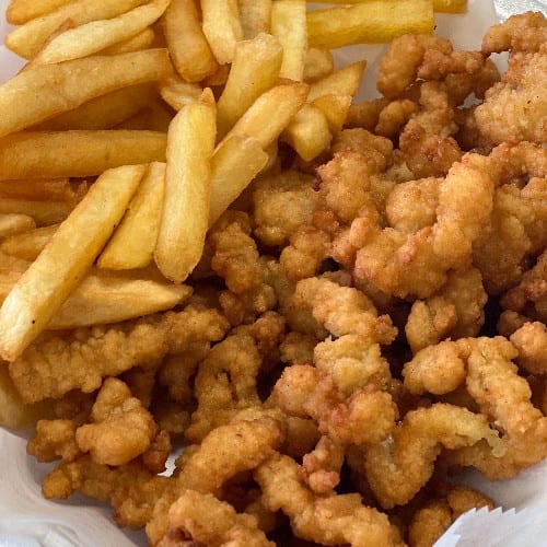 Clam Strip Dinner.
