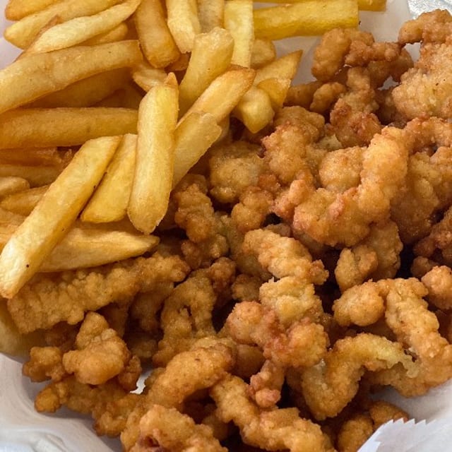 Clam Strip Dinner.