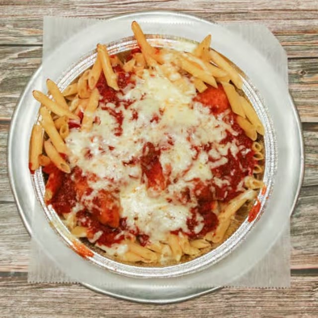Pasta with Chicken Parmesan.