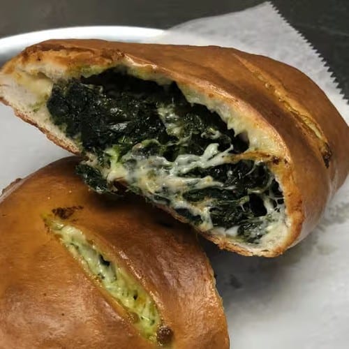 Spinach and Cheese Calzone.