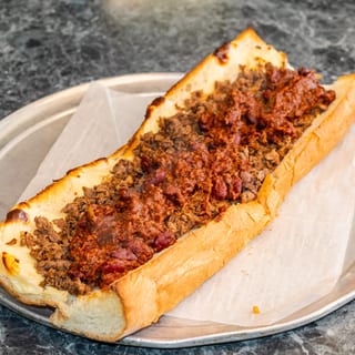 (X-Lg) # 7 Steak, Onions, Cheese, Chili