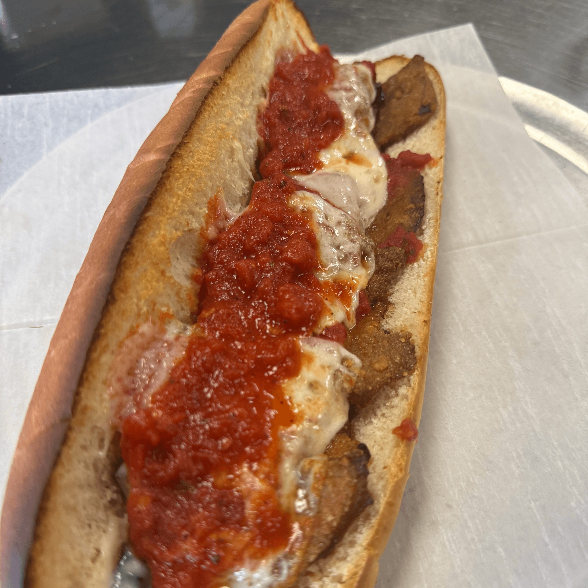 (Sm) Eggplant Parmesan Grinder.