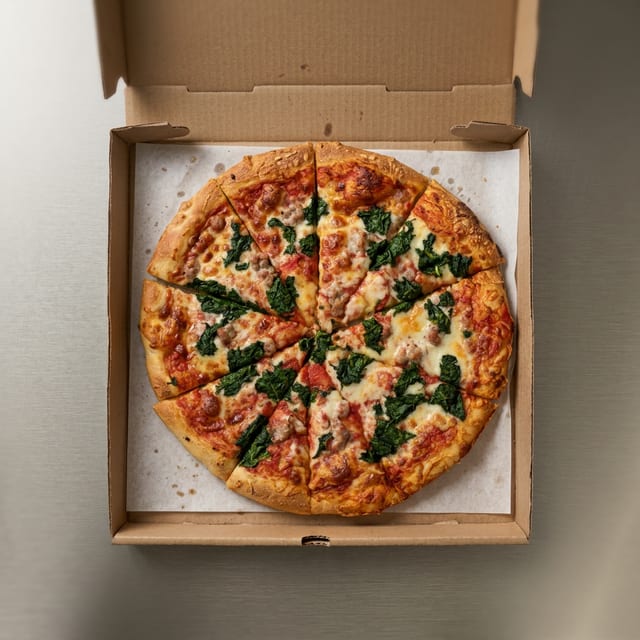 (Lg) Spinach Pizza.